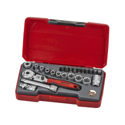 Zestaw kluczy nasadowych. Z chwytem 1/4" Teng Tools