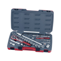 Zestaw kluczy nasadowych. Z chwytem 1/4" i 1/2" Teng Tools