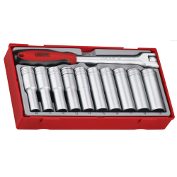 Nasadki długie z pokrętłem przegubowym 1/2 cala